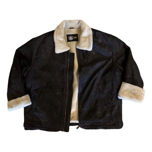 Pre-owned Kara Leather Coat In Black