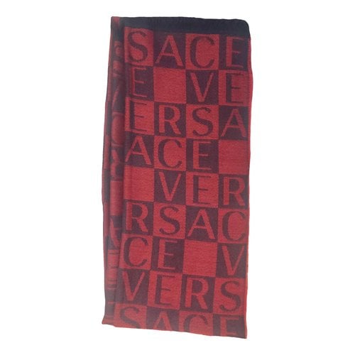 Pre-owned Versace Silk Scarf & Pocket Square In Anthracite