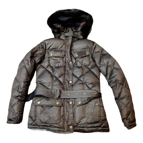 Pre-owned Barbour Puffer In Brown