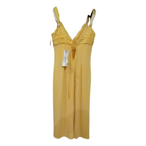 Pre-owned Roberto Cavalli Dress In Yellow