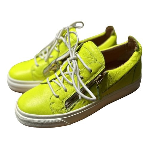 Pre-owned Giuseppe Zanotti Leather Trainers In Yellow