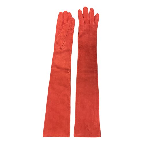 Pre-owned Sermoneta Gloves Long Gloves In Red