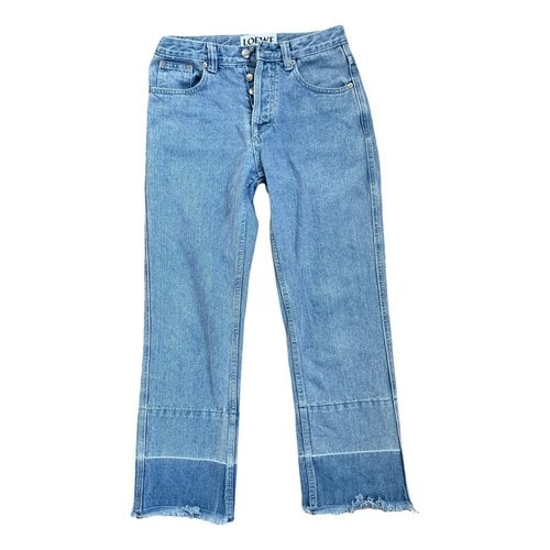 Pre-owned Loewe Straight Jeans In Blue