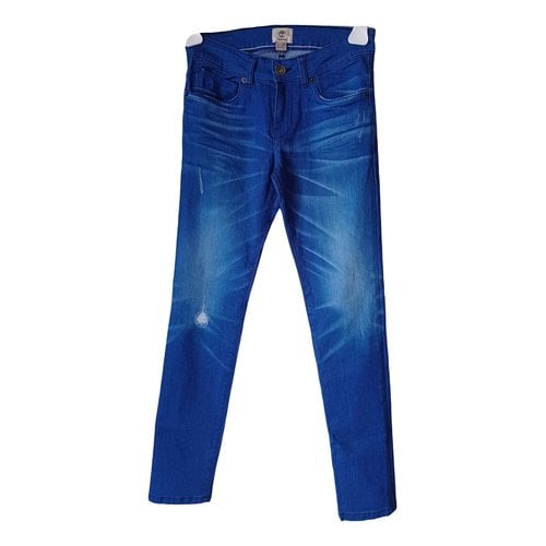 Pre-owned Timberland Slim Jeans In Blue