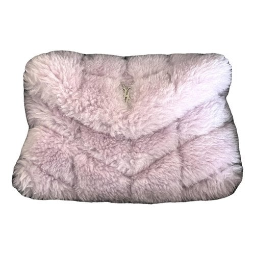 Pre-owned Saint Laurent Loulou Cloth Clutch Bag In Pink