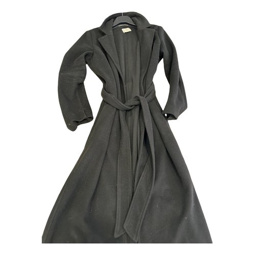 Pre-owned Merci Velvet Coat In Black