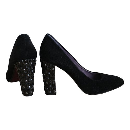 Pre-owned Maliparmi Leather Heels In Navy