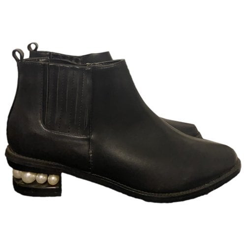 Pre-owned Catherine Malandrino Leather Boots In Black