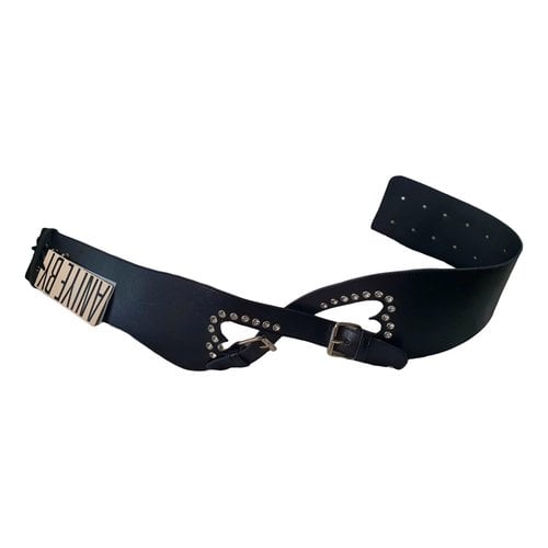 Pre-owned Aniye By Leather Belt In Black