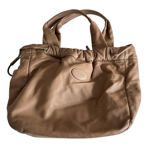 Pre-owned Tod's Leather Handbag In Camel