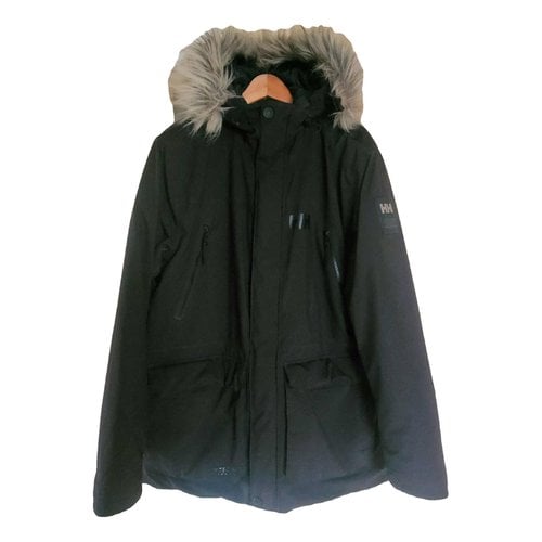 Pre-owned Helly Hansen Parka In Black