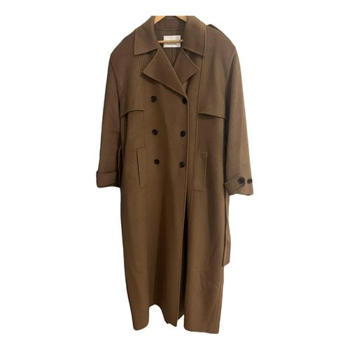 Pre-owned The Frankie Shop Wool Coat In Camel