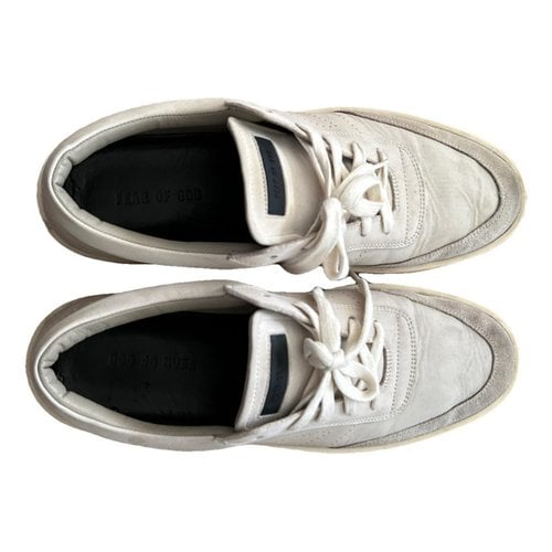 Pre-owned Fear Of God Low Trainers In Ecru