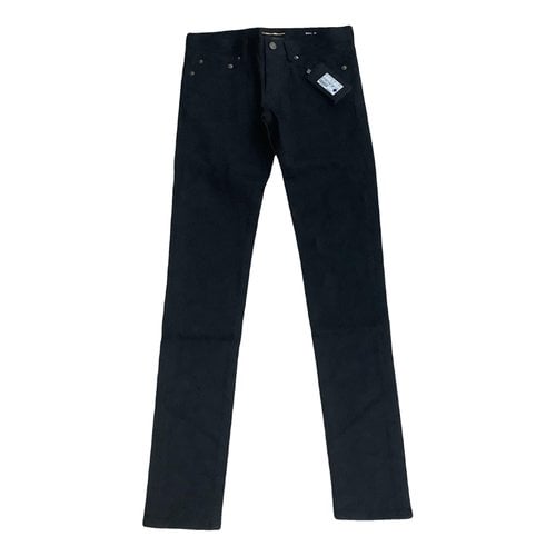 Pre-owned Saint Laurent Slim Jeans In Black