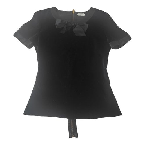 Pre-owned Chanel Velvet T-shirt In Black