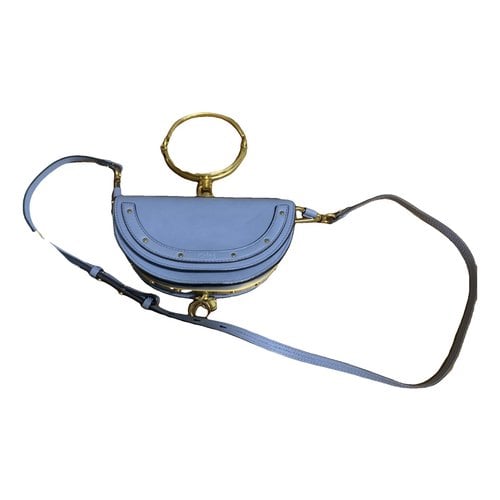 Pre-owned Chloé Bracelet Nile Leather Crossbody Bag In Blue