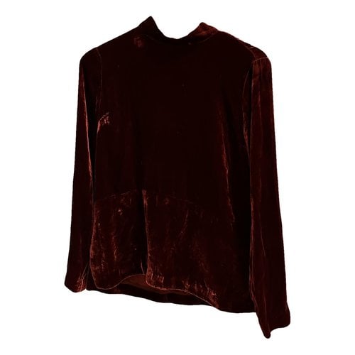 Pre-owned Second Female Top In Burgundy