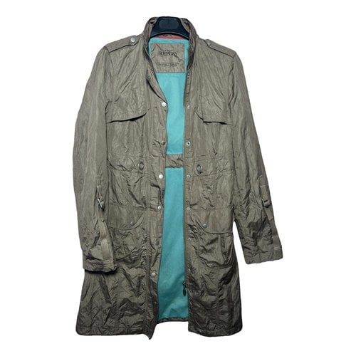 Pre-owned Replay Trench Coat In Khaki