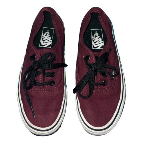 Pre-owned Vans Cloth Trainers In Brown