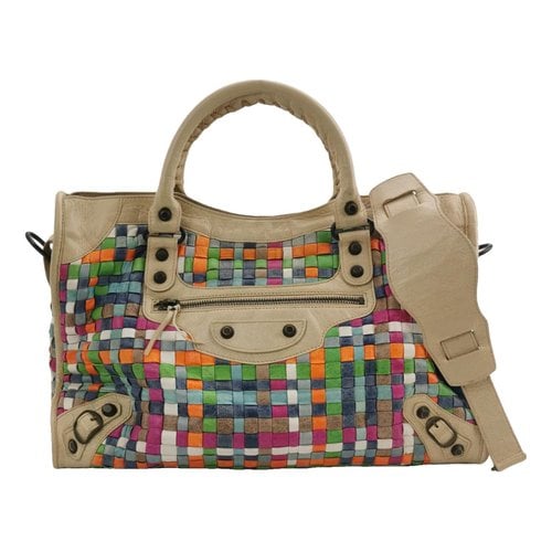 Pre-owned Balenciaga Classic Metalic Leather Handbag In Multicolour