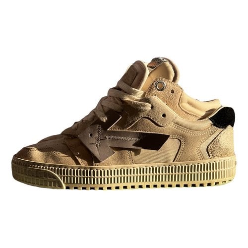 Pre-owned Off-white Off-court Leather Low Trainers In Camel