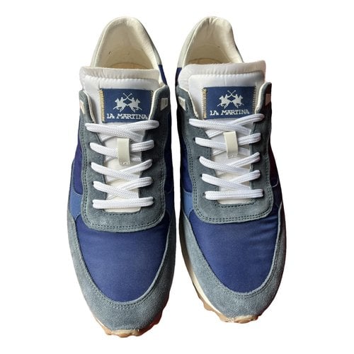 Pre-owned La Martina High Trainers In Blue