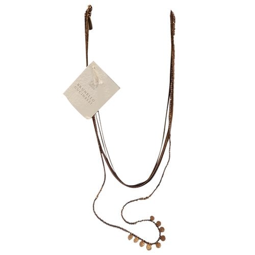Pre-owned Brunello Cucinelli Necklace In Brown