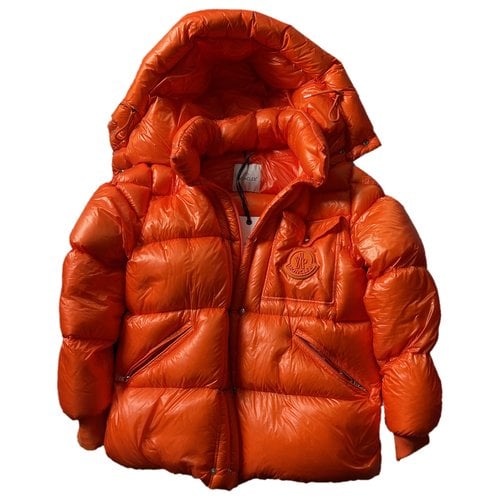 Pre-owned Moncler Puffer In Orange