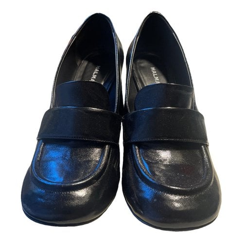 Pre-owned Halmanera Leather Heels In Black