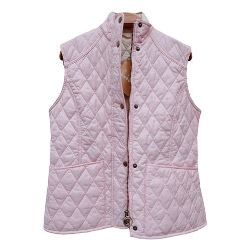 Pre-owned Barbour Short Vest In Pink