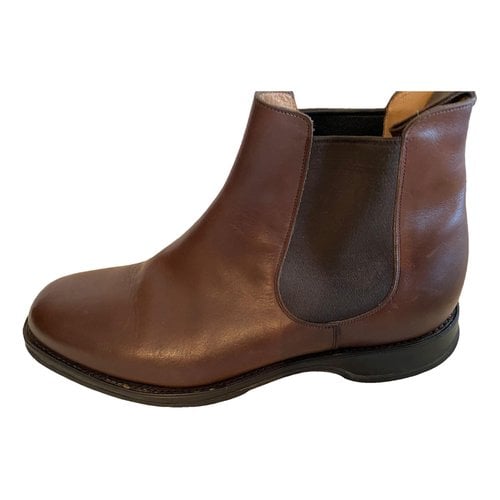 Pre-owned Church's Leather Boots In Brown