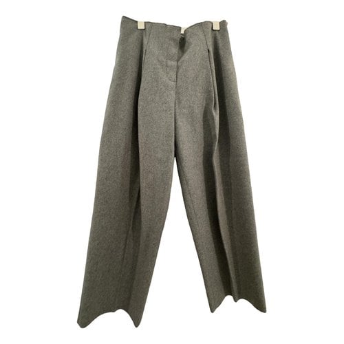 Pre-owned Acne Studios Wool Large Pants In Grey