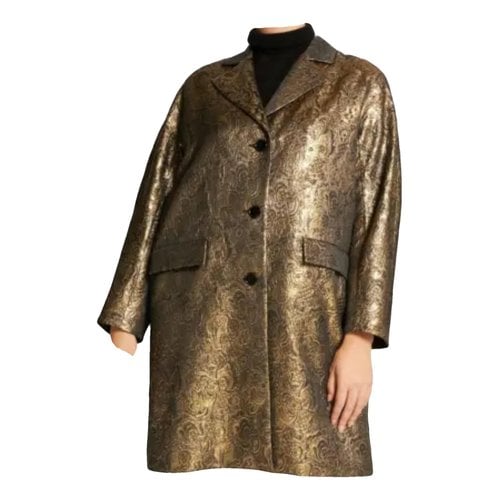 Pre-owned Marina Rinaldi Trench Coat In Gold