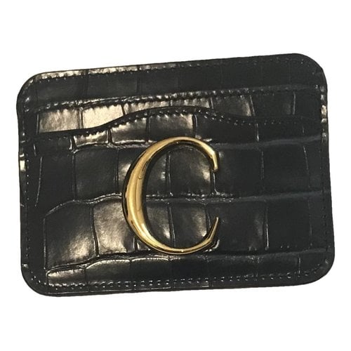 Pre-owned Chloé Leather Wallet In Navy