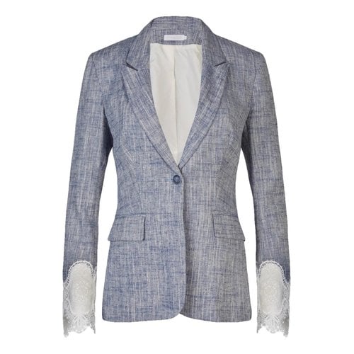 Pre-owned Anne Fontaine Linen Blazer In Blue