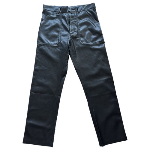 Pre-owned Nanushka Vegan Leather Trousers In Black