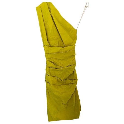 Pre-owned Preen By Thornton Bregazzi Mini Dress In Yellow
