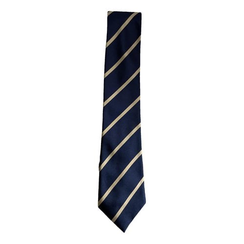 Pre-owned Hackett London Silk Tie In Blue