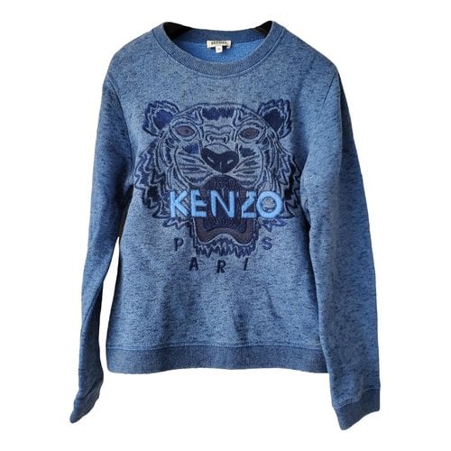 Pre-owned Kenzo Tiger Top In Blue