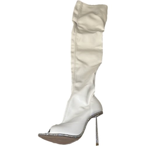 Pre-owned Le Silla Leather Boots In White