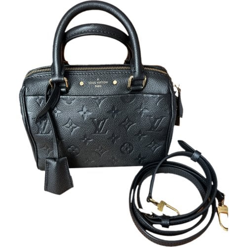 Pre-owned Louis Vuitton Speedy Bandoulière Leather Handbag In Black