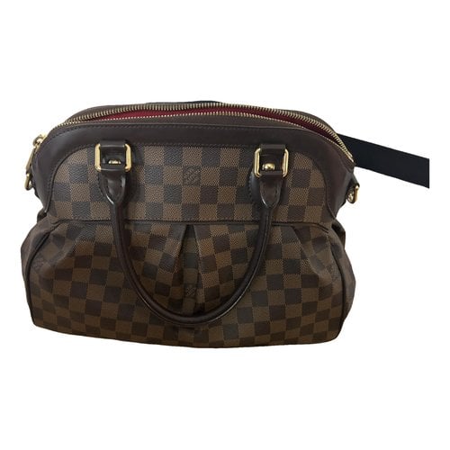 Pre-owned Louis Vuitton Trevi Leather Handbag In Brown