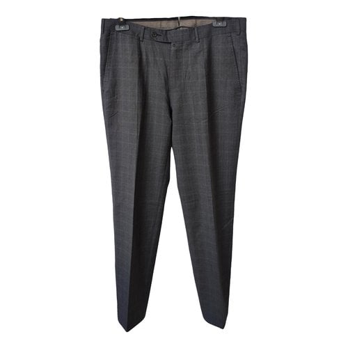 Pre-owned Ermenegildo Zegna Wool Trousers In Grey