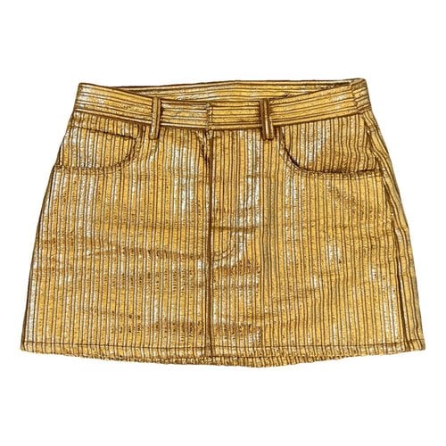 Pre-owned Forte Forte Mini Skirt In Gold