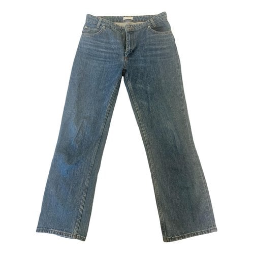 Pre-owned Sandro Straight Jeans In Blue