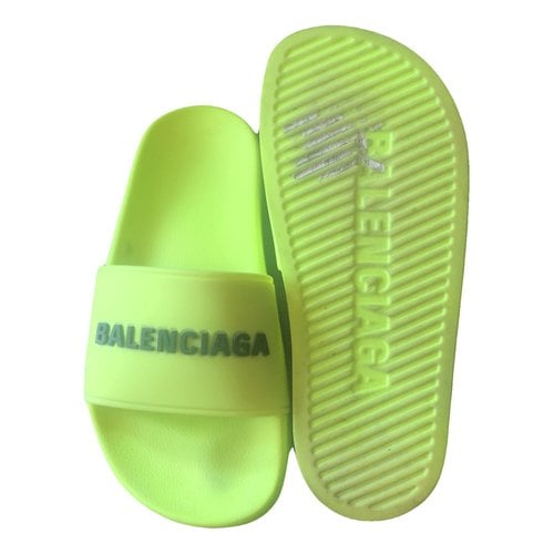 Pre-owned Balenciaga Mules In Green