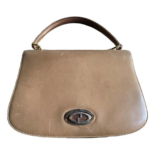 Pre-owned Gucci Leather Handbag In Camel