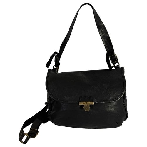 Pre-owned Campomaggi Leather Handbag In Black