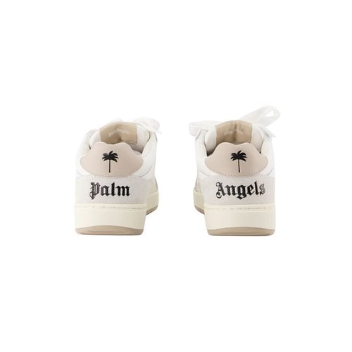 Pre-owned Palm Angels Leather Trainers In Beige