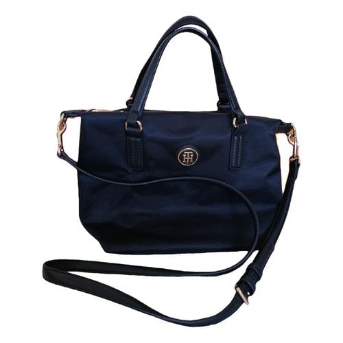 Pre-owned Tommy Hilfiger Cloth Handbag In Blue